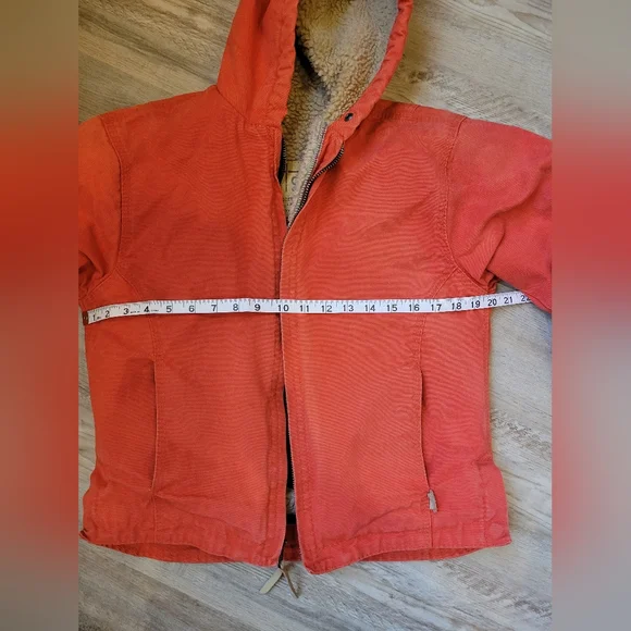 STS Ranchwear Orange Hooded Jacket with Sherpa Lining - Picture 6 of 9